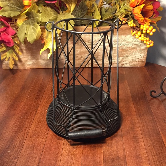 Yankee Candle Accents Three Black Wrought Iron Candle Holders